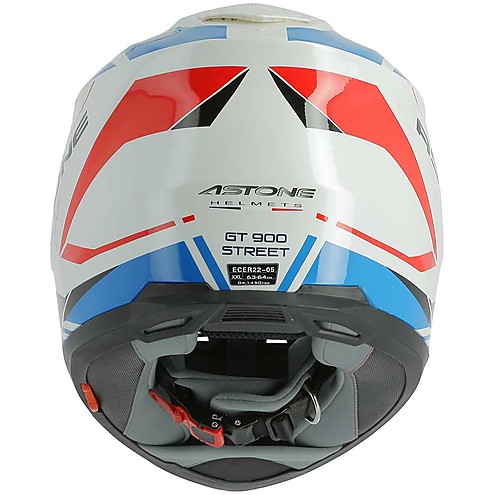 Шлем Astone GT900 STREET BLANC/BLEU/ROUGE (белый/синий/красный)