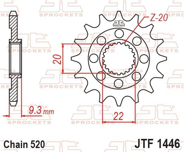 Звездочка ведущая JTF1446.14SC