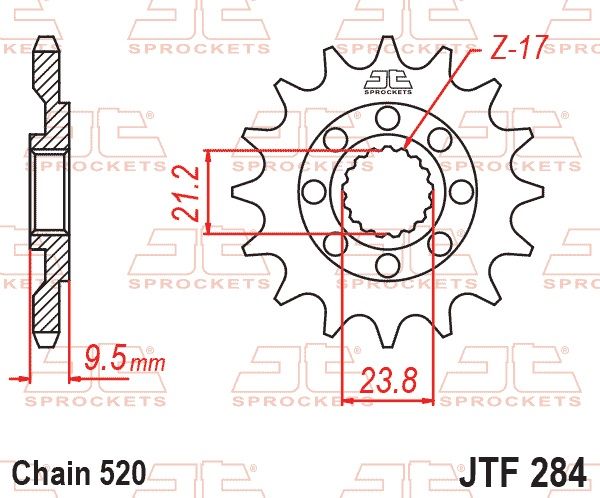 Звездочка ведущая JTF284.13SC зубьев