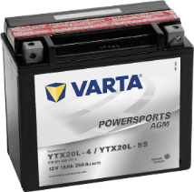 Мотоциклетный аккумулятор VARTA AGM 18 Ач (A/h)  YTX20L-BS  PowerSport 